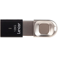 USB-накопитель LEXAR 128GB Fingerprint F35 USB 3.0 150 Мбайт/сек (LJDF35-128BBK) (Black/Silver)