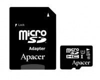 Карта памяти Apacer AP32GMCSH10U1-R MicroSDHC 32GB, с адаптером SD