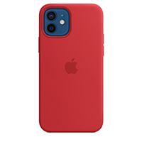 Чехол Apple Silicone Case with MagSafe для iPhone 12/12 Pro (Red)
