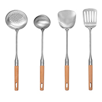 Набор металлических кухонных приборов Xiaomi Yi Wu Yi Shi (4 предмета) (Silver)